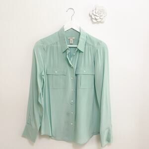 J. Crew Silk Button Down Blouse